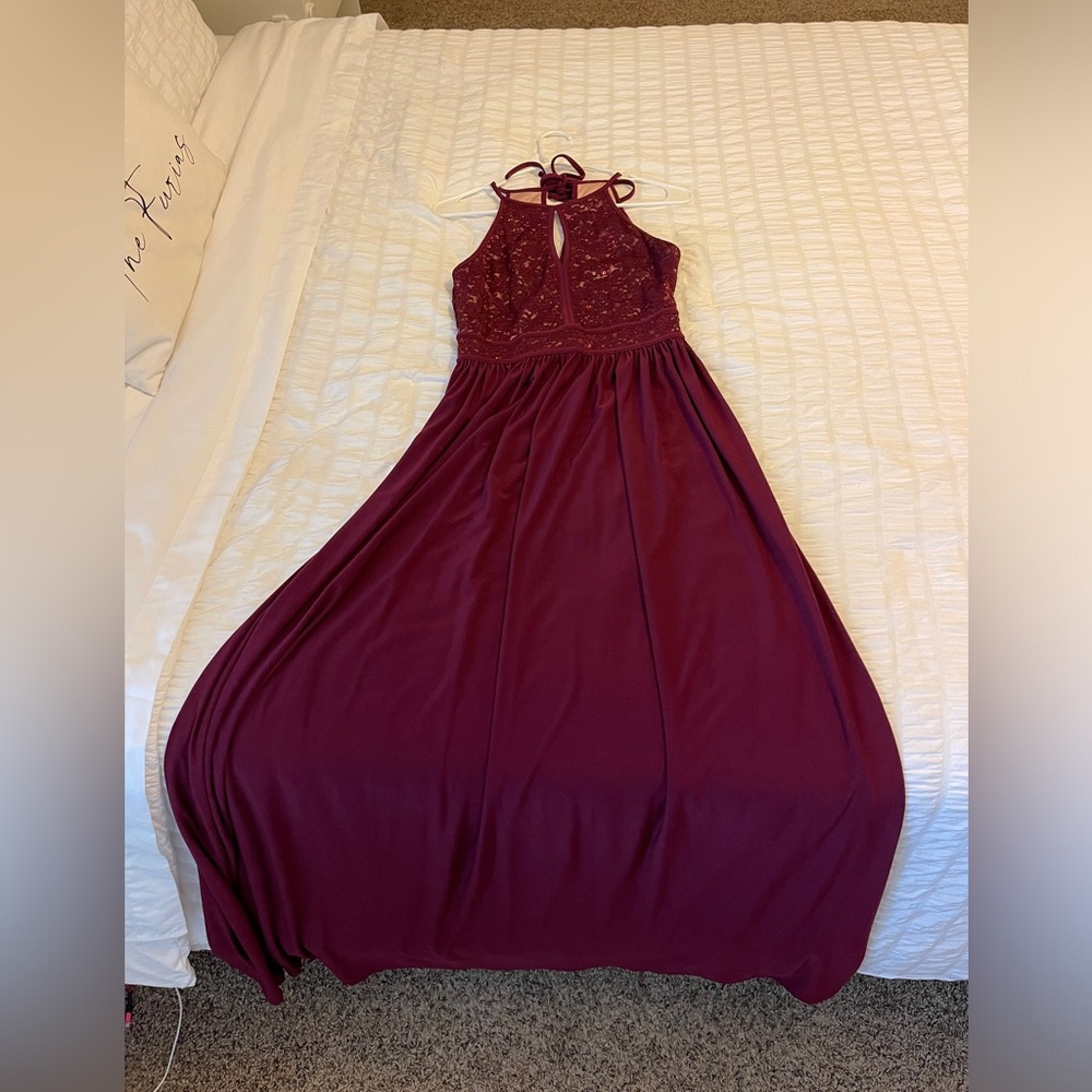 Maroon cocktail dress